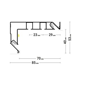 8048 FLEXY Профиль ПК Гардина 2 (02) 3.2 м. Черная рис.1